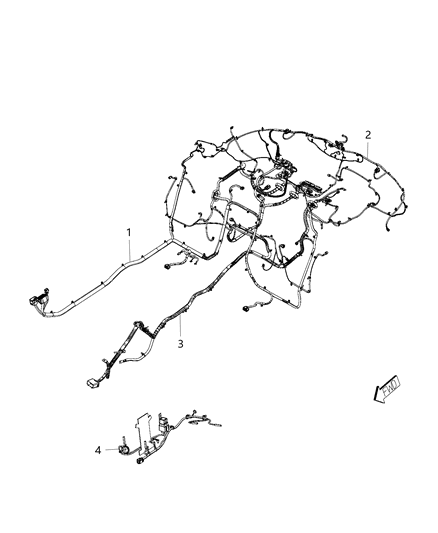 2016 Dodge Viper Wiring Jumper Auxiliary Portion Diagram for 5035329AB