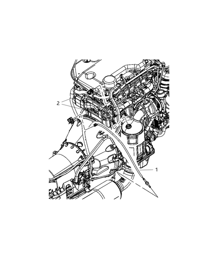 2007 Dodge Nitro Sensor Exhaust Temperature Diagram for 5149104AA