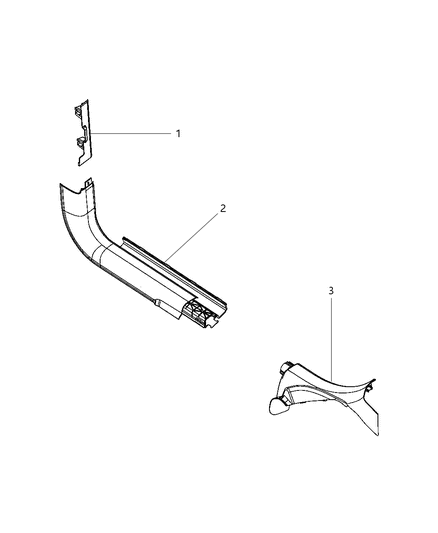 2013 Dodge Dart Cowl Side Panel & Scuff Plates Diagram