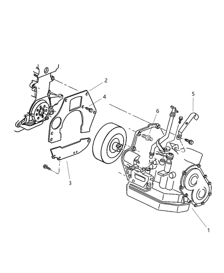 2000 Chrysler Cirrus Transaxle Assemblies & Mounting Diagram 1 - Thumbnail