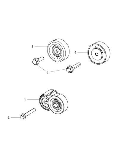 2013 Jeep Wrangler Pulley & Related Parts Diagram 1 - Thumbnail