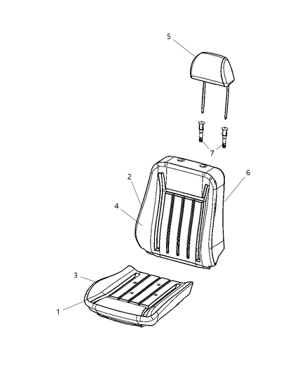 2004 Dodge Durango Front Bucket Seat Diagram 2 - Thumbnail
