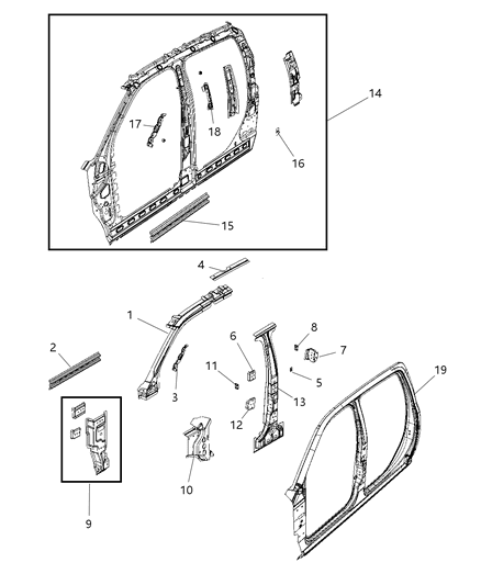2011 Ram 3500 Cab Chassis Front Aperture Panel Diagram 1 - Thumbnail