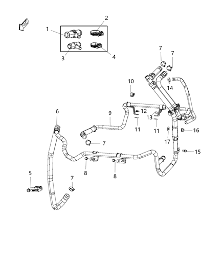 2017 Ram ProMaster 3500 Heater Plumbing Diagram 2 - Thumbnail