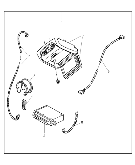 2005 Dodge Caravan Media System - Rear Seat Diagram 1 - Thumbnail