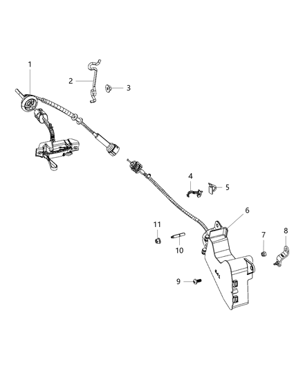 2020 Ram 3500 Cab Chassis Gearshift Lever, Cable And Bracket Diagram 2 - Thumbnail
