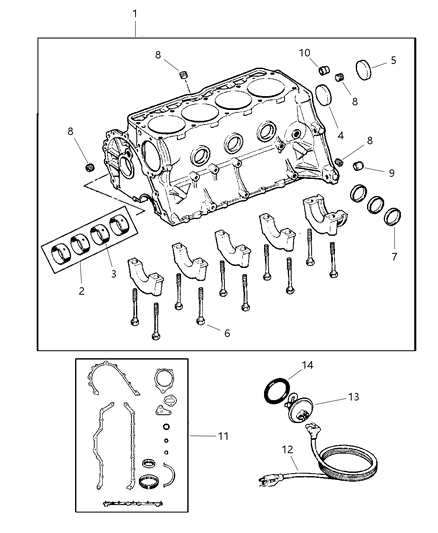 1999 Dodge Dakota Cylinder Block Diagram 1 - Thumbnail