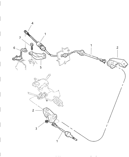 1999 Dodge Grand Caravan Bracket Gearshift Cable Diagram for 4641823AA