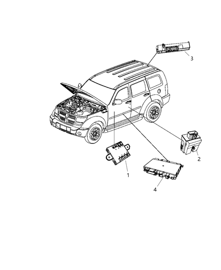 2010 Jeep Liberty Telematics Module for Vehicles with Navigation Radios Diagram for 5064906AC