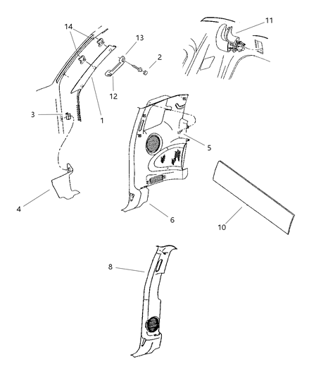 1998 Dodge Dakota Handle Grab 4X4 Only Diagram for 5DX76LAZAB
