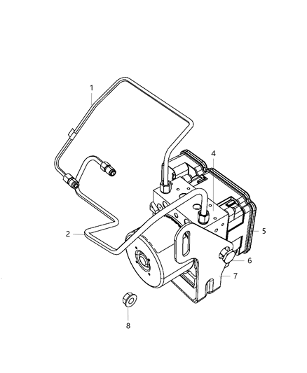2014 Jeep Grand Cherokee Module Anti-Lock Brake System Diagram for 68199237AF