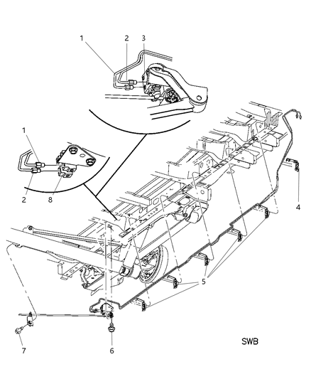 2005 Dodge Caravan Lines - Chassis Diagram 3 - Thumbnail