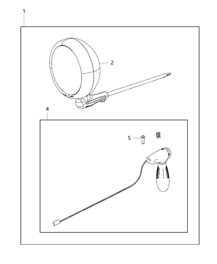 2020 Dodge Charger Spot Lamp A - Pillar Mounted Diagram for 68172268AB