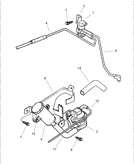 1998 Jeep Grand Cherokee Emission Control Vacuum Harness Diagram 2 - Thumbnail