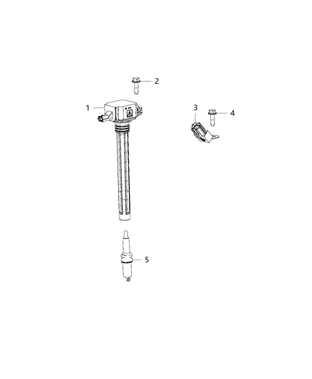 2017 Dodge Journey Spark Plugs & Ignition Coil Diagram 1 - Thumbnail
