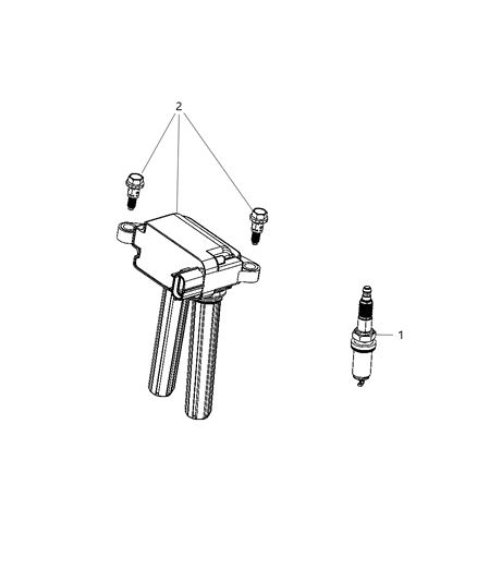 2015 Dodge Durango Spark Plugs & Ignition Coil Diagram 2 - Thumbnail