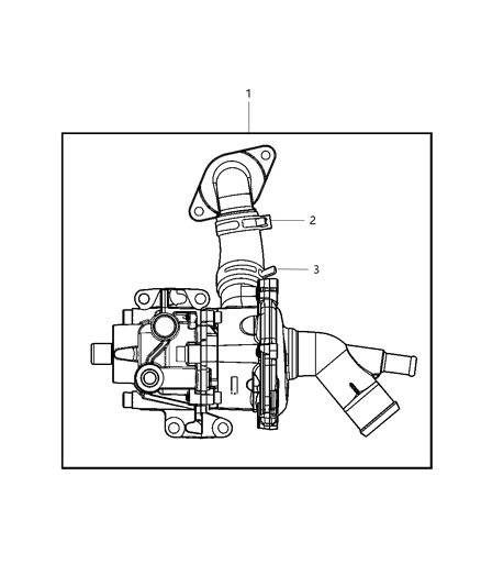 2008 Chrysler PT Cruiser Water Pump & Related Parts Diagram 1 - Thumbnail