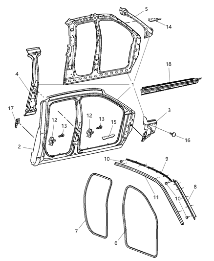 2008 Dodge Ram 3500 Reinforcement, Center Driver Side Diagram for 55276265AC