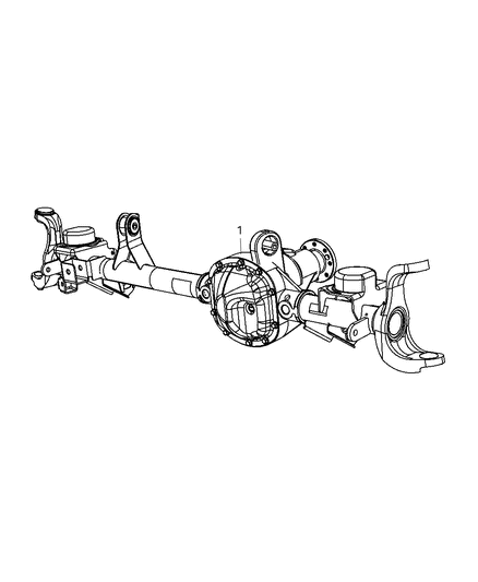 2013 Jeep Wrangler Front Axle Assembly Diagram 1 - Thumbnail
