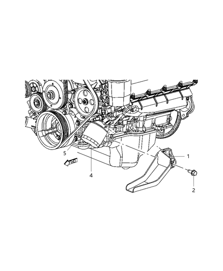 2008 Jeep Commander Engine Oil Filter , Adapter & Splash Guard Diagram 2 - Thumbnail