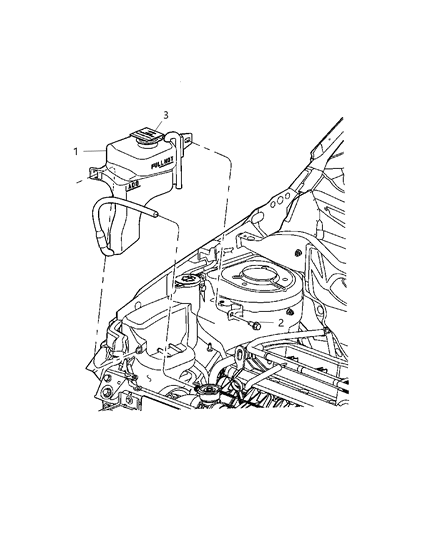2007 Dodge Caliber Bottle Coolant Recovery Diagram for 5058156AE
