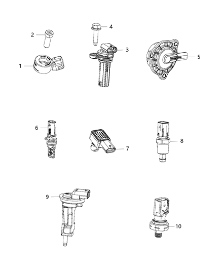 2017 Jeep Cherokee Sensors, Engine Diagram 3 - Thumbnail