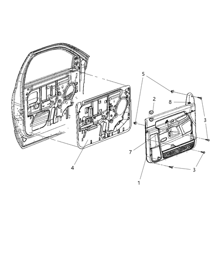 2009 Dodge Ram 4500 Pull Handle, Front Passenger Side Diagram for 1DB92ZJ3AB