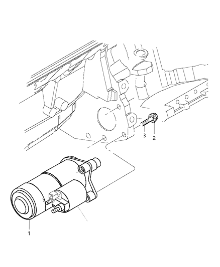 1997 Chrysler Sebring Starter Engine Diagram for 4793210AB
