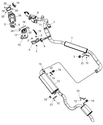 2015 Ram C/V Exhaust System Diagram 2 - Thumbnail