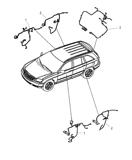2008 Chrysler Pacifica Wiring Front Door Jumper To Seat Switch Service Diagram for 4868881AB