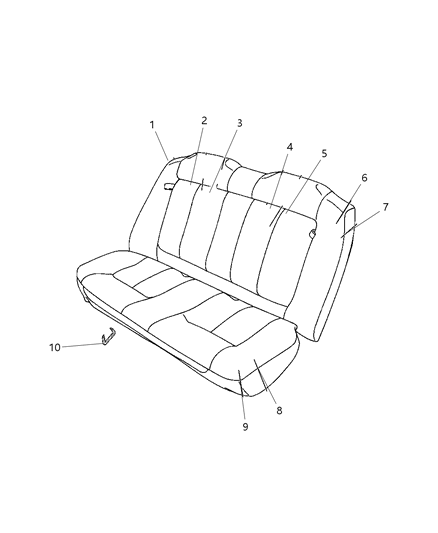 1998 Dodge Neon Rear Seat Diagram 3 - Thumbnail