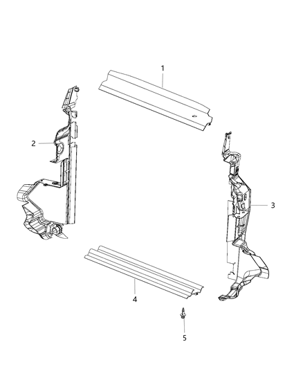 2020 Chrysler Voyager Upper Seal Diagram for 68229143AB