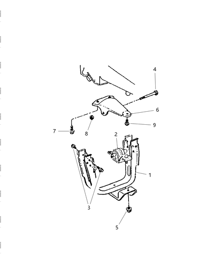 2002 Dodge Ram Van Engine Mounting, Rear Diagram 1 - Thumbnail
