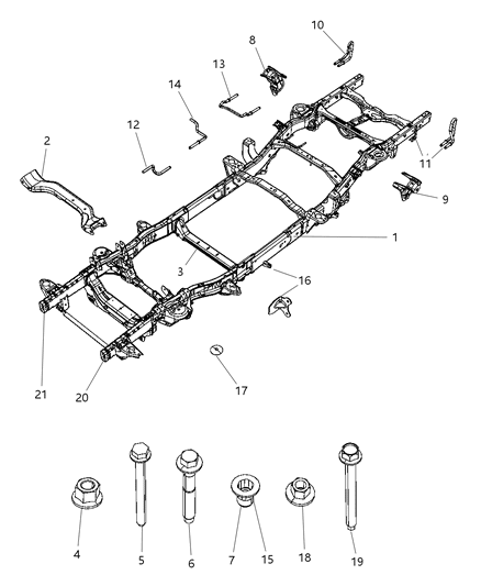 2011 Ram 1500 Frame, Complete Diagram 1 - Thumbnail
