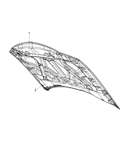 2015 Dodge Challenger Hood of Labels Diagram