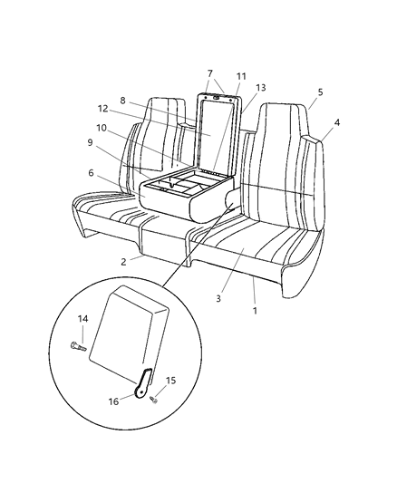 1997 Dodge Ram 3500 Front Seat Diagram 6 - Thumbnail