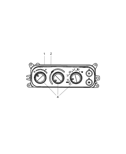 2006 Dodge Ram 3500 Heater Control Knob Diagram for 5139834AA
