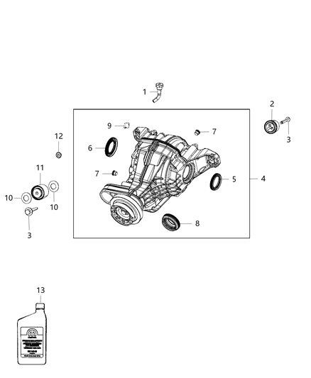 2019 Dodge Durango Axle Assembly And Components Diagram 1 - Thumbnail