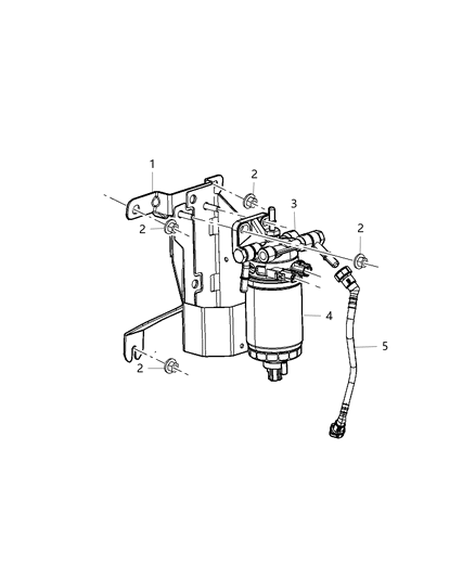 2008 Jeep Liberty Fuel Filter & Water Separator Diagram
