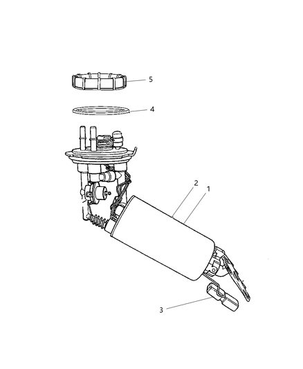 2009 Chrysler PT Cruiser Module Kit Fuel Pump/Level Unit Diagram for 5161377AD