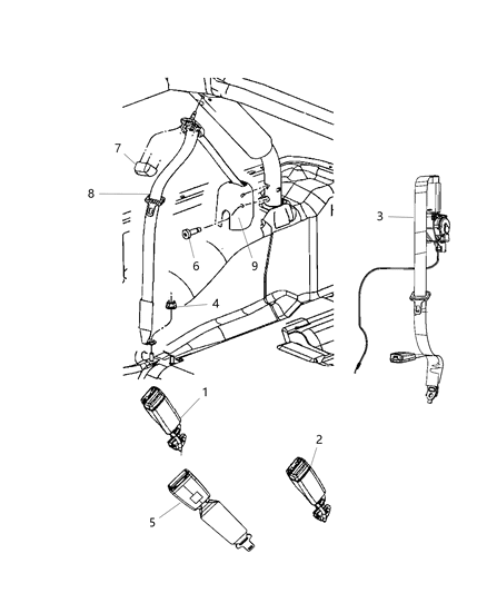 2011 Jeep Wrangler Cover, Rear Diagram for 5HU37DX9AC