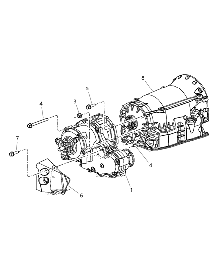 2005 Dodge Magnum Transfer Case Diagram for 4591953AC