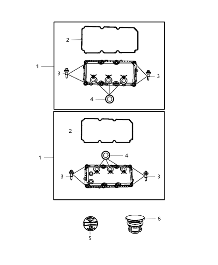 2009 Dodge Challenger Cylinder Head & Cover Diagram 1 - Thumbnail