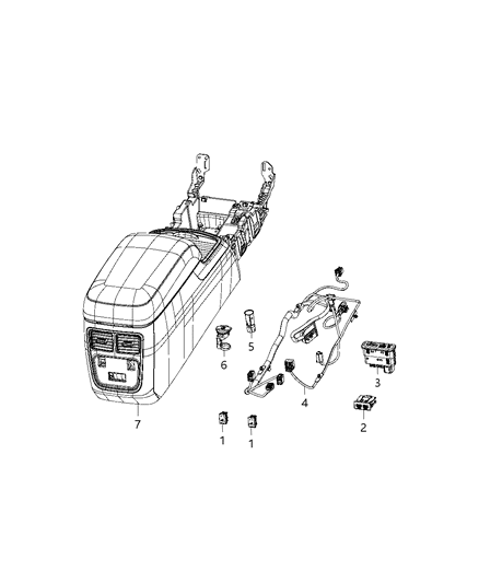 2019 Dodge Charger Wiring - Console Diagram 1 - Thumbnail