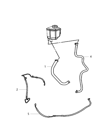 2010 Dodge Charger Hose Power Steering Return Diagram for 68043769AB