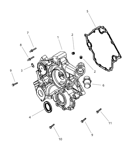 2002 Dodge Durango Timing Cover Diagram 1 - Thumbnail