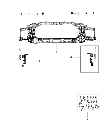 2011 Ram 3500 Cab Chassis Radiator Support Diagram