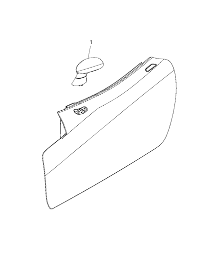 2013 Dodge Viper Mirror Outside Rearview Diagram for 1VX80SBEAA
