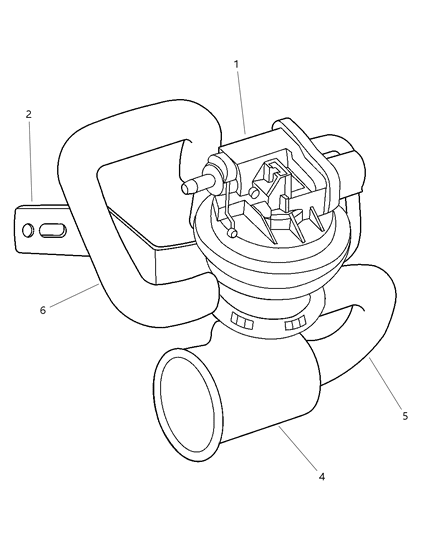 2000 Dodge Viper Vapor Canister Lower Bracket Diagram for 5264878AA