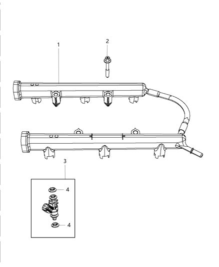 2018 Jeep Wrangler JK (Previous-generation) Fuel Rail & Injectors Diagram 2 - Thumbnail